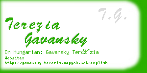 terezia gavansky business card